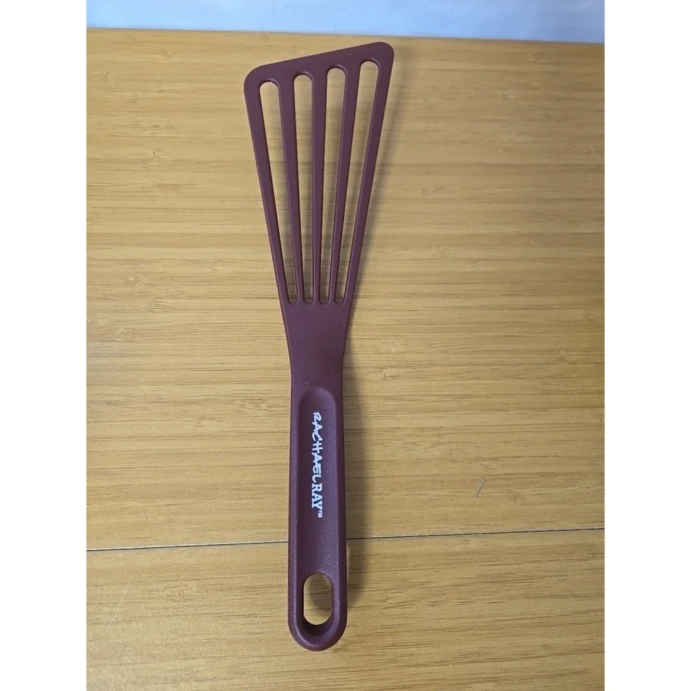 Rachael Ray Slotted Turner Spatula – Burgundy Nylon Heat Resistant